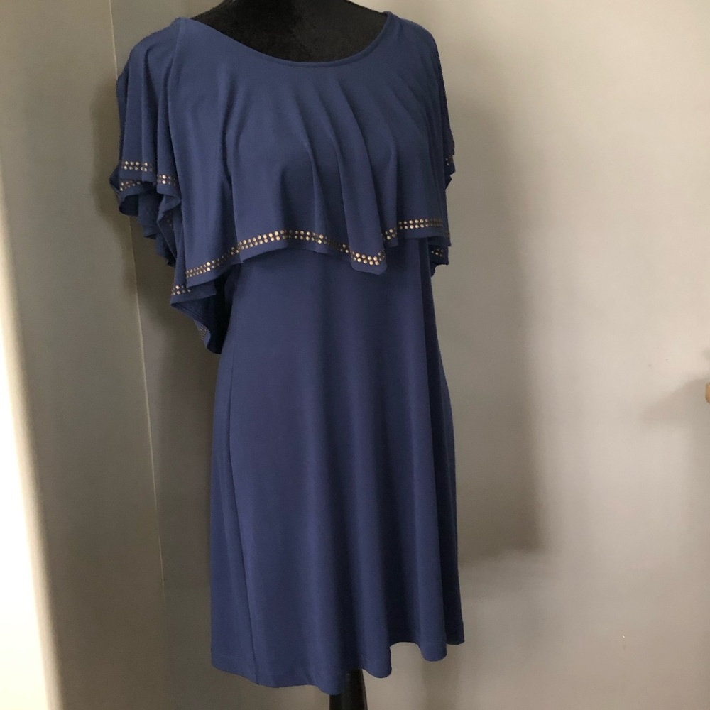 Guess - Ladies Dress - Dark Blue with Brass Design detail